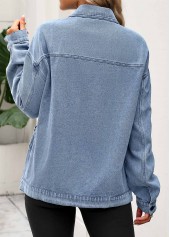 Denim Blue Tummy Coverage Long Sleeve Coat | thumb picture 