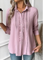 Pink Tummy Coverage Long Sleeve Shirt