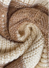 Beige Long Sleeve Round Neck Sweater | thumb picture 