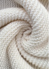 White Long Sleeve Round Neck Sweater | thumb picture 