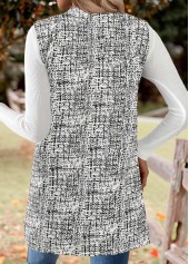 Black Graffiti Print Sleeveless Round Neck Waistcoat | thumb picture 