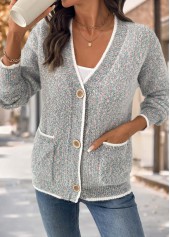 Multi Color Tummy Coverage Long Sleeve Cardigan | thumb picture 