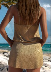 Champagne Circular Ring One Piece Swimdress | thumb picture 