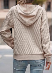 Light Coffee Tummy Coverage Long Sleeve Hoodie | thumb picture 
