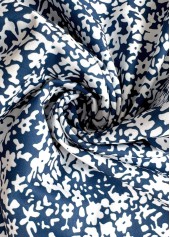 Light Blue Ditsy Floral Print Straight Leg Pants | thumb picture 