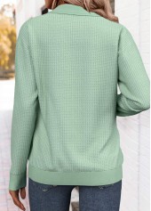Sage Green Tummy Coverage Striped Long Sleeve Sweatshirt | thumb picture 