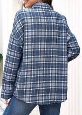 Blue Patch Pocket Plaid Long Sleeve Shirt | thumb picture 