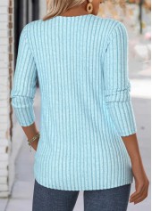 Light Blue Tummy Coverage Plaid Long Sleeve T Shirt | thumb picture 