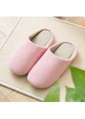 Pink Color Closed Toe Falt Slippers
