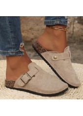 Light Camel Closed Toe Falt Slippers | thumb picture 