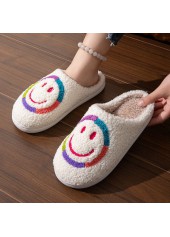 White Tweed Round Toe Falt Slippers | thumb picture 