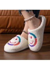 White Tweed Round Toe Falt Slippers | thumb picture 