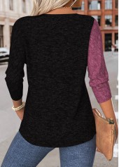 Dark Reddish Purple Tummy Coverage Long Sleeve T Shirt | thumb picture 