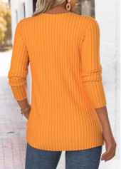 Neon Orange Tummy Coverage Plaid Long Sleeve T Shirt | thumb picture 