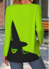 Halloween Neon Green Tummy Coverage Long Sleeve T Shirt | thumb picture 
