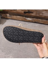 Gray Brown Nubuck Closed Toe Flats | thumb picture 