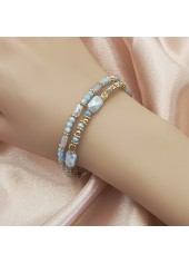 Sage Green Acrylic Beaded Bracelet Set | thumb picture 