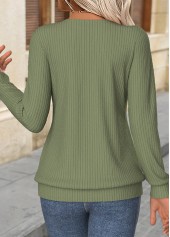 Sage Green Tummy Coverage Plaid Long Sleeve T Shirt | thumb picture 