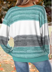 Mint Green Tummy Coverage Striped Long Sleeve T Shirt | thumb picture 