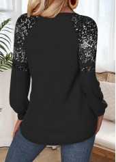 Halloween Black Tummy Coverage Long Sleeve Round Neck Sweatshirt | thumb picture 