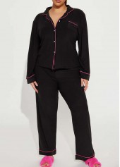 Black Long Sleeve Lounge Top and Pants | thumb picture 