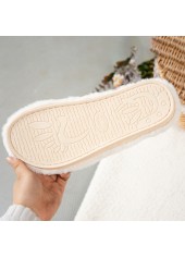 Beige Open Toe Velvet Falt Slippers | thumb picture 