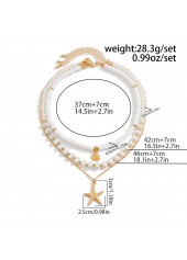 White Color Shell Alloy Detail Necklace | thumb picture 