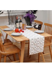 Halloween Ghost White Table Runner Tablecloth | thumb picture 