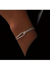 Silver Color Iron Twist Detail Bracelet | thumb picture 