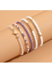 Light Purple Heart Seed Beads Bracelets | thumb picture 