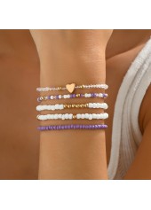 Light Purple Heart Seed Beads Bracelets | thumb picture 