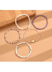 Light Purple Heart Seed Beads Bracelets | thumb picture 