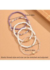 Light Purple Heart Seed Beads Bracelets | thumb picture 