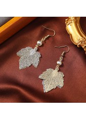Halloween Champagne Leaf Alloy Deyail Earrings | thumb picture 
