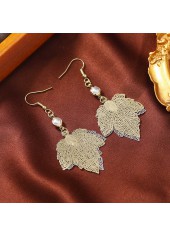 Halloween Champagne Leaf Alloy Deyail Earrings | thumb picture 