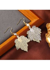 Halloween Champagne Leaf Alloy Deyail Earrings | thumb picture 