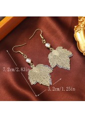 Halloween Champagne Leaf Alloy Deyail Earrings | thumb picture 