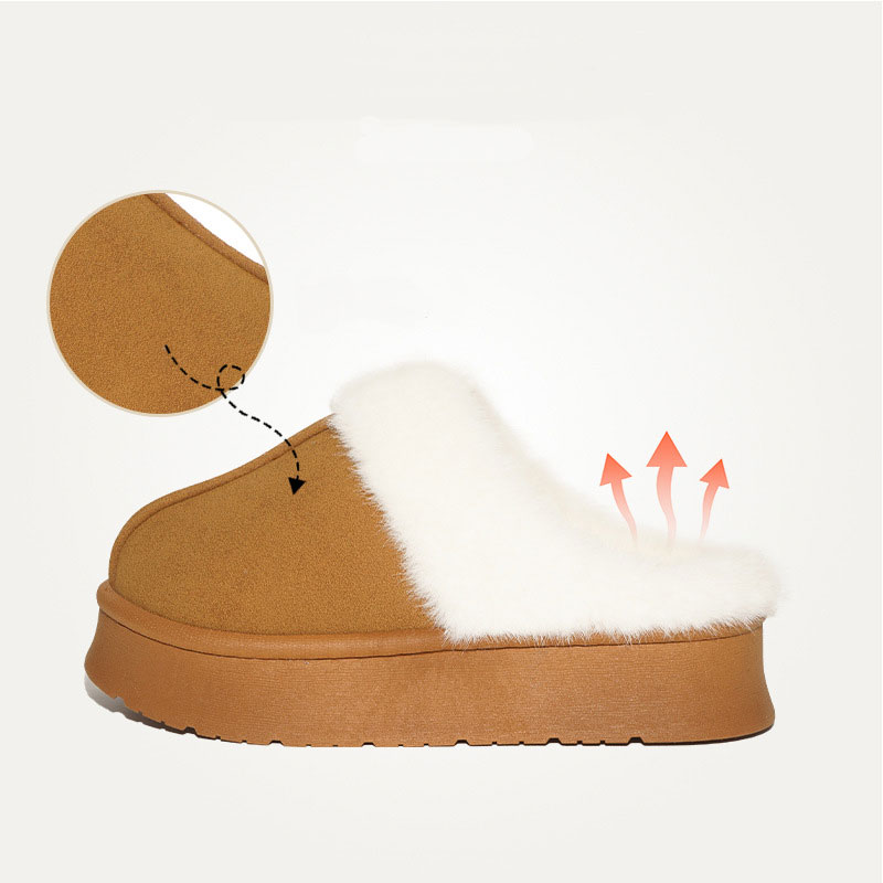 Dark Camel Closed Toe Falt Slippers | picture 