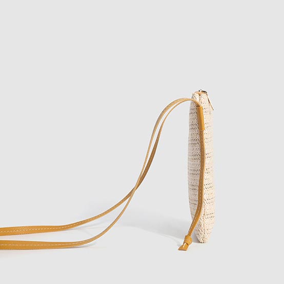 Beige Color Open Crossbody Messenger Bag | picture 