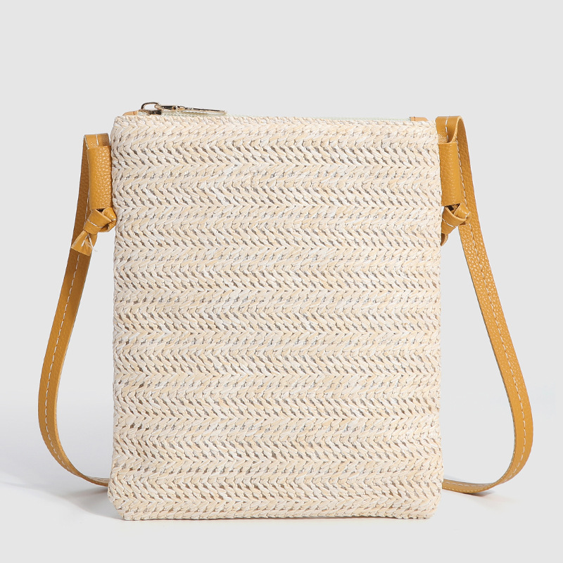 Beige Color Open Crossbody Messenger Bag | picture 