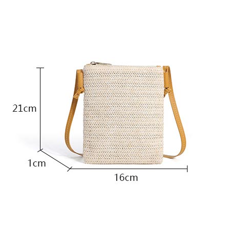 Beige Color Open Crossbody Messenger Bag | picture 