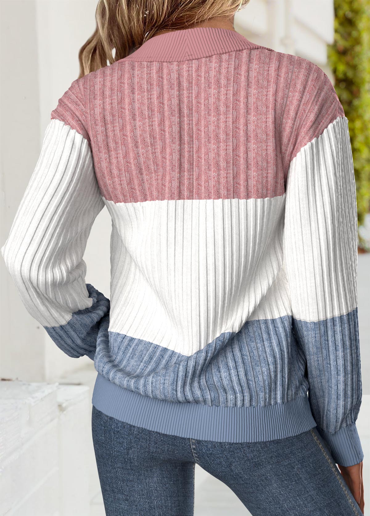 Multi Color Tummy Coverage Long Sleeve Sweatshirt | picture 