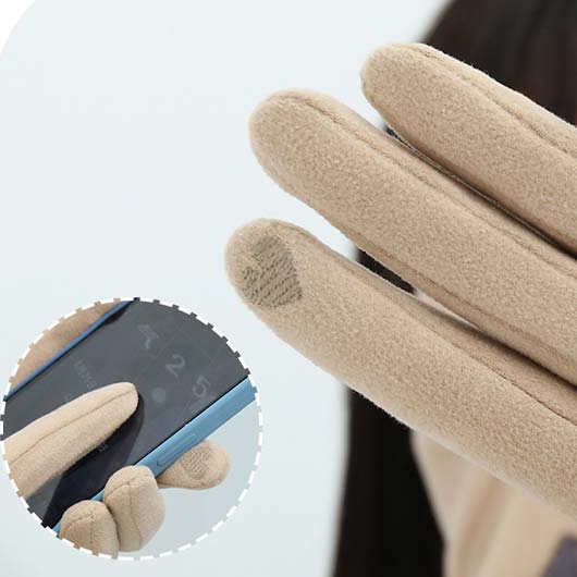 Light Camel Animal Print Wrist Warming | picture 