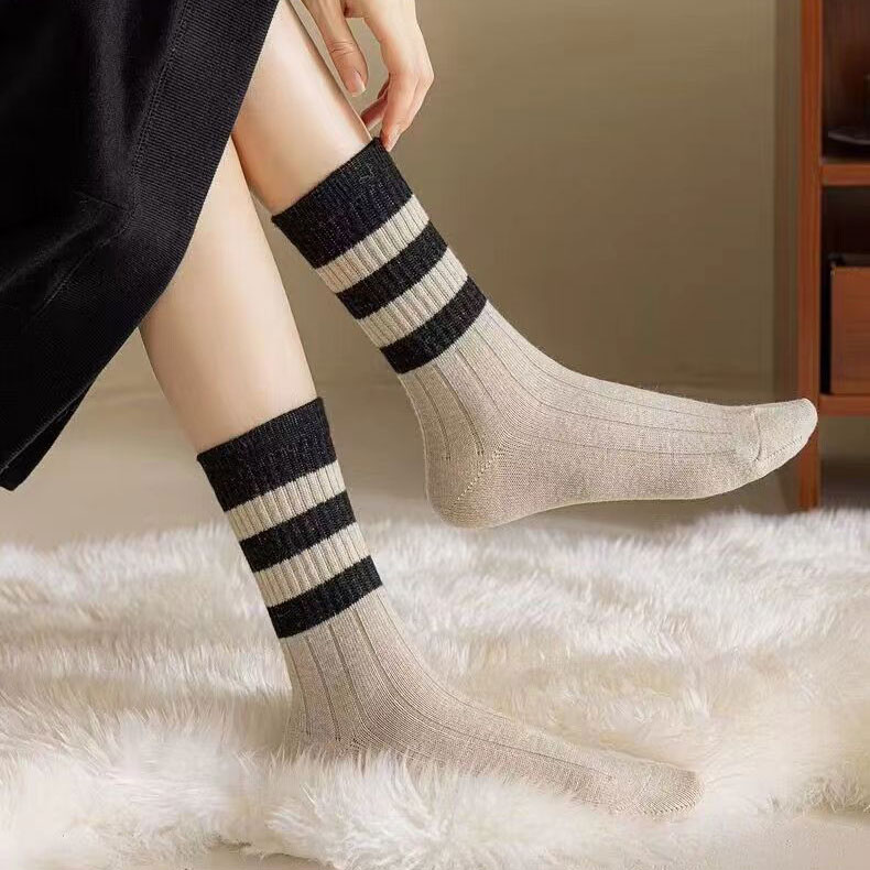 Multi Color Striped Mid Calf Socks | picture 