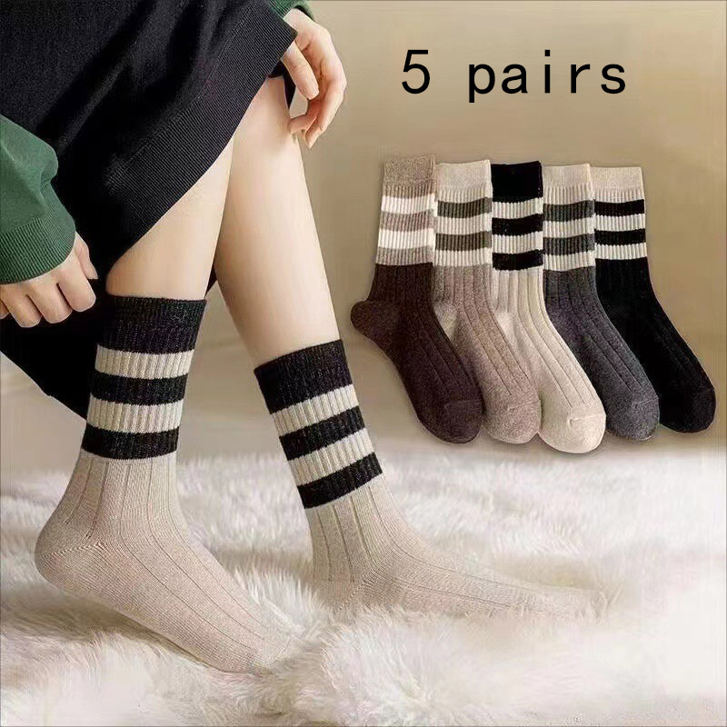 Multi Color Striped Mid Calf Socks | picture 