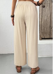 Light Camel Straight Leg Elastic Waist High Waisted Pants | thumb picture 