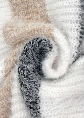 White Tummy Coverage Striped Long Sleeve Cardigan | thumb picture 