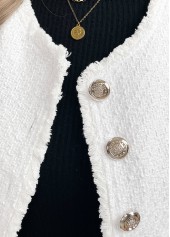 White Tummy Coverage Sleeveless Round Neck Waistcoat | thumb picture 