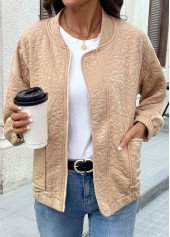 Light Coffee Tummy Coverage Long Sleeve Coat | thumb picture 