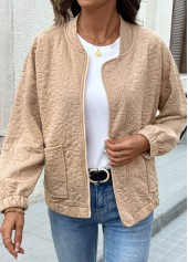 Light Coffee Tummy Coverage Long Sleeve Coat | thumb picture 